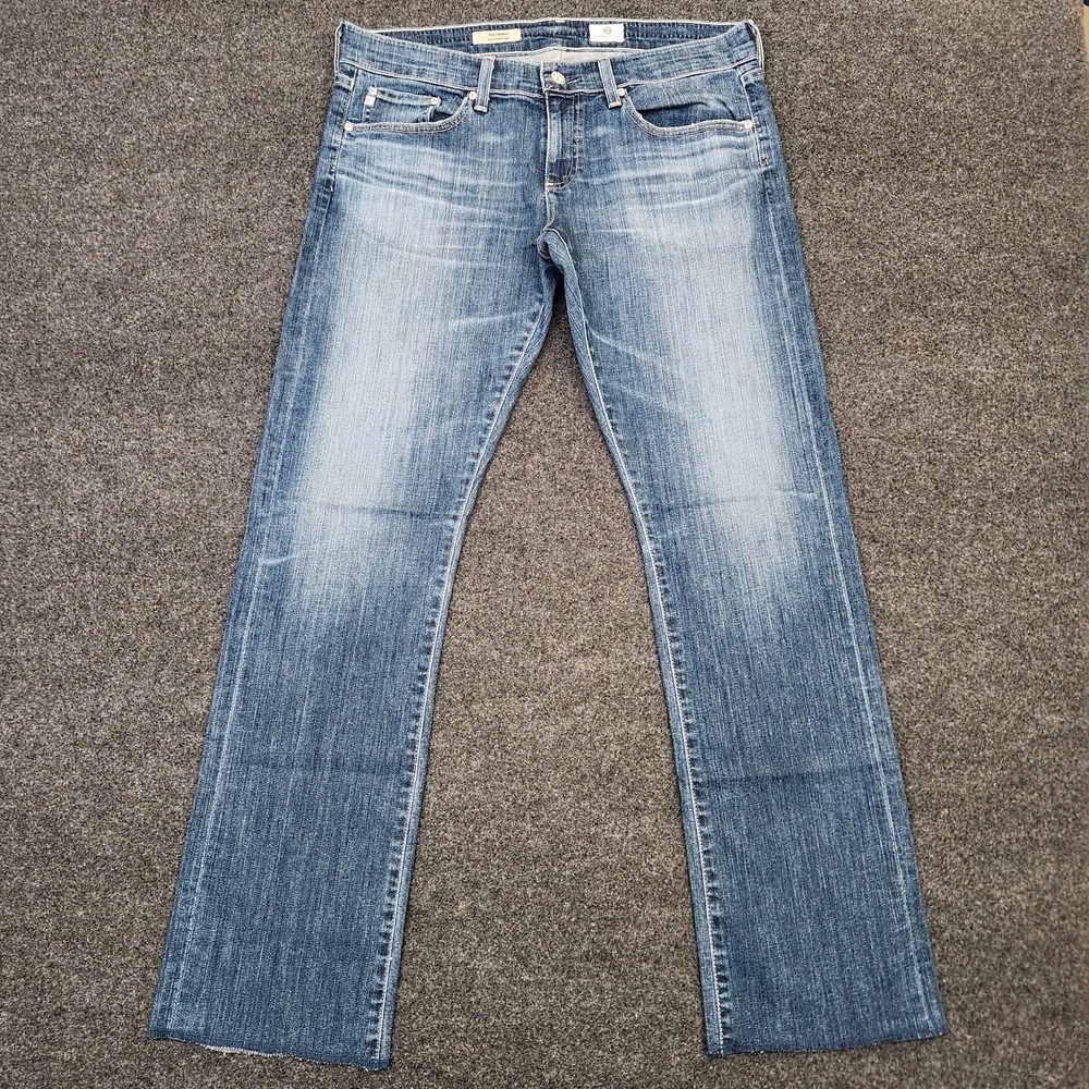AG Adriano Goldschmied Womens 30R Tomboy Relaxed Straight Leg Jeans Medium Wash